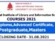 Courses By National Institute of Library and Information Sciences (NILIS) 2021-min