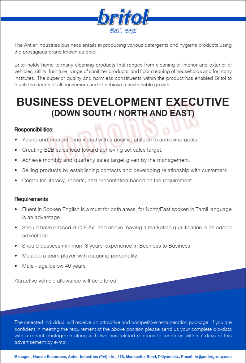 business-development-executive-north-and-east-ceylon-vacancy