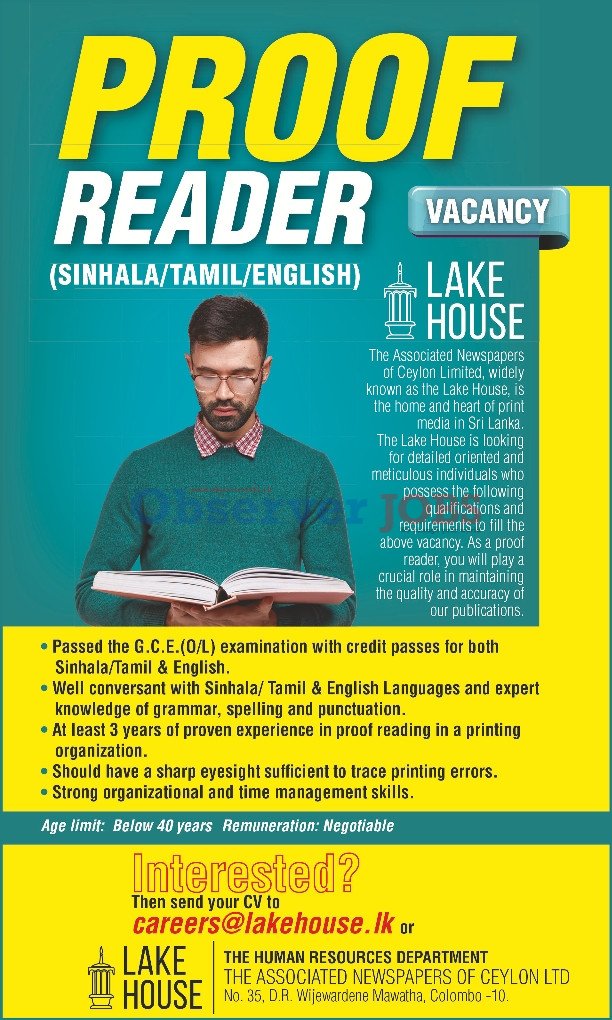 proof-reader-lake-house-vacancies-2023-ceylon-vacancy