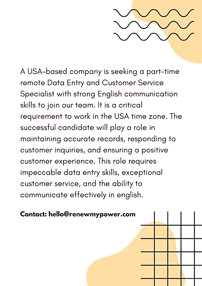 Remote Data Entry Vacancy -USA Based Company 2024 - Ceylon Vacancy