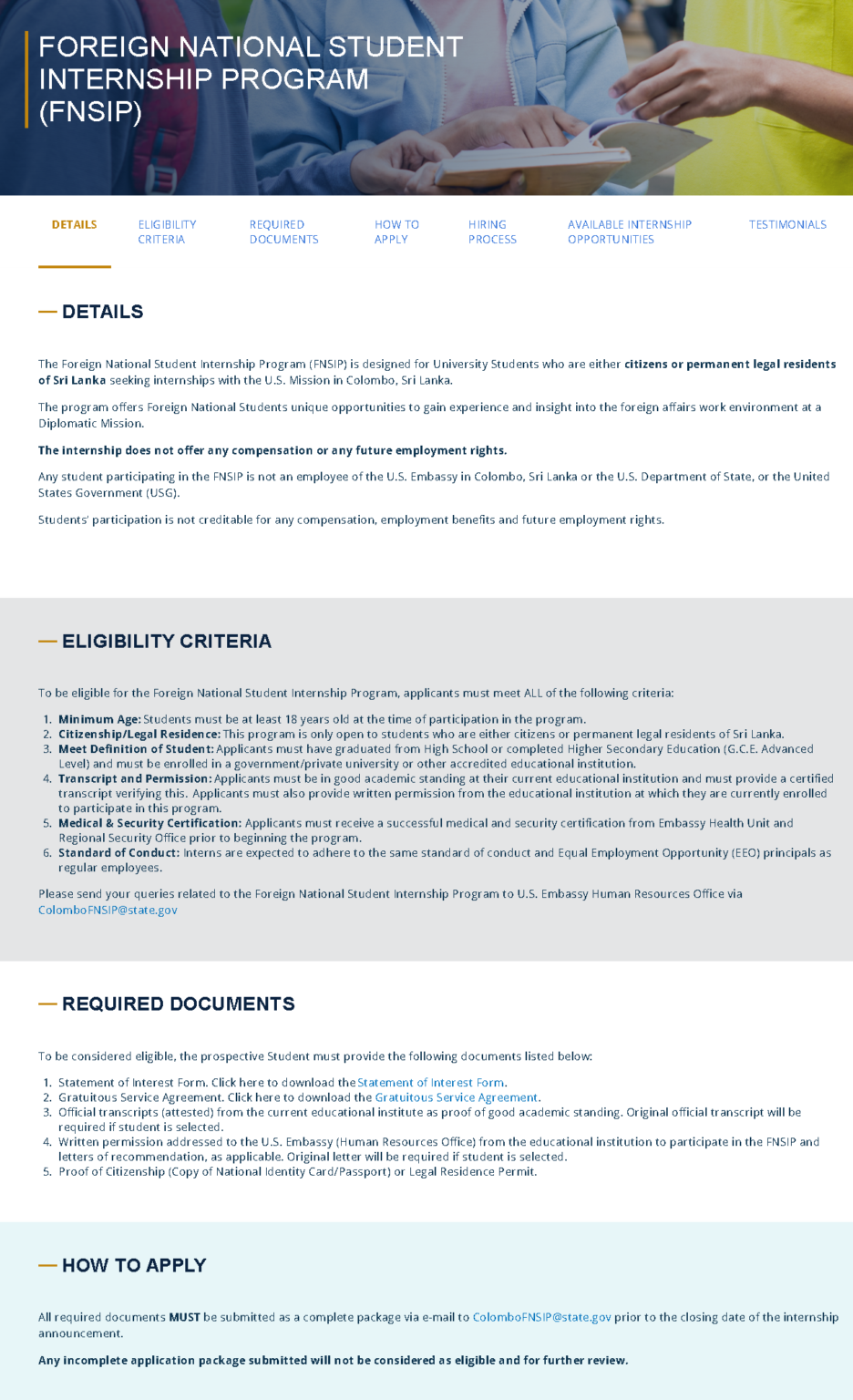 2025 Foreign National Student Internship Program (FNSIP)-US EMBASSY ...